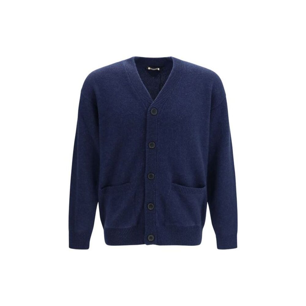 Prada Blue Cashmere Men's Cardigan